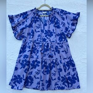 Umgee Blue Floral Dress size L
